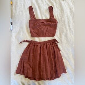 Abercrombie & Fitch Terracotta 2 Piece linen set